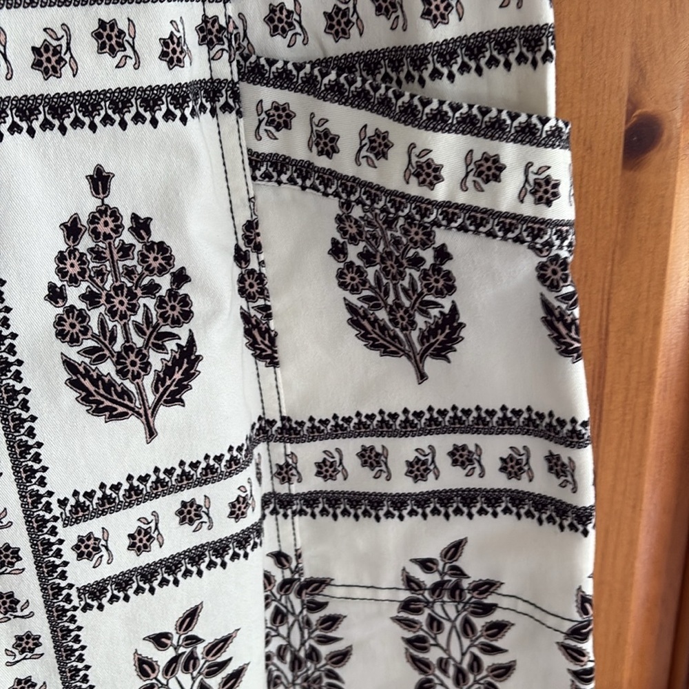 Anthropologie Black&White Sleeveless Sheath Dress w/ unique  block print pattern - Picture 4 of 7